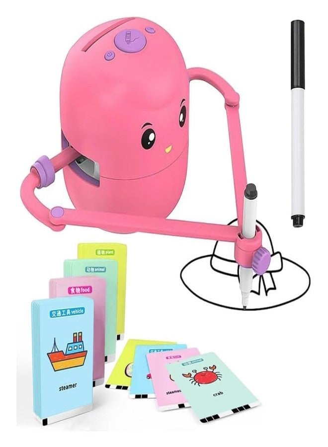 درامستون لعبة روبوت الرسم درامستون (١٥ عامًا) مع ١٠٠ بطاقة رسم إبداعية - مجموعة فنية تعليمية مستوحاة من منهج مونتيسوري لتعزيز تعلم الأطفال وإبداعهم - Image 1